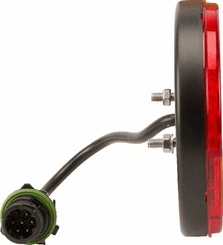 Pièces agricoles - Eclairage - Feu arrière multifonction LED, rond, 12-24V, Ø 140mm, 7 fiches, Kramp