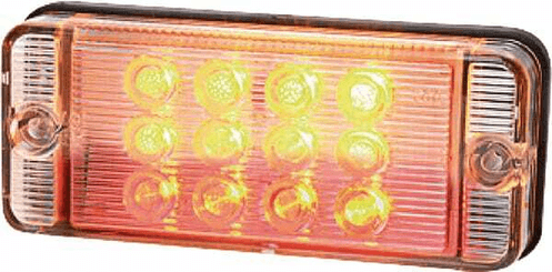 Pièces agricoles - Eclairage - Feu arrière multifonction LED, rectangulaire, 12-24V, 107.4x46.7x23mm, 5 fiches, Kramp