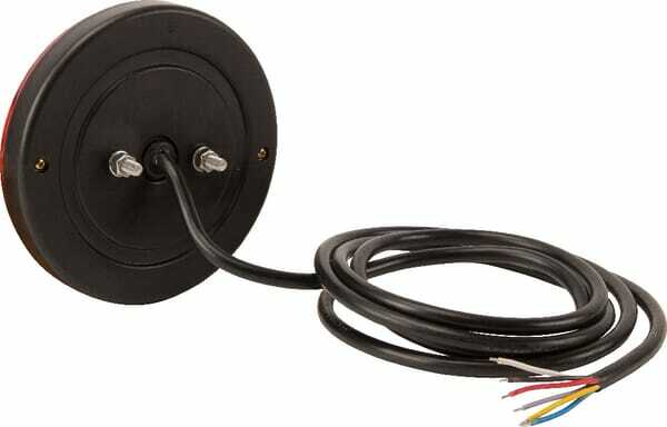 Pièces agricoles - Eclairage - Feu arrière multifonction LED, rond, 12-24V, Ø 140mm, Kramp