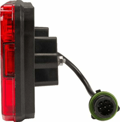 Pièces agricoles - Eclairage - Feu arrière LED rectangle gauche 12-24V, 242x134x36.5mm, 7-fiches, Kramp