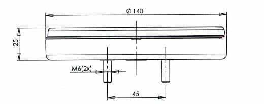 Pièces agricoles - Eclairage - Feu arrière multifonction LED, rond, 12-24V, Ø 140mm, 7 fiches, Kramp