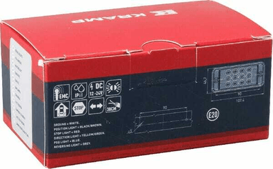 Pièces agricoles - Eclairage - Feu arrière multifonction LED rectangle universel, 12-24V, 107.4x46.7x23mm, Kramp