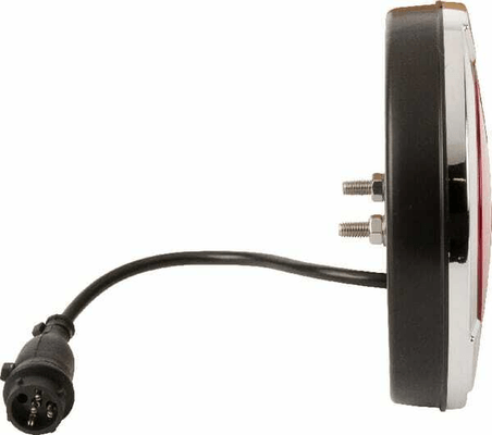 Pièces agricoles - Eclairage - Feu arrière multifonction LED, rond, 12-24V, Ø 152mm, 5 fiches, Kramp