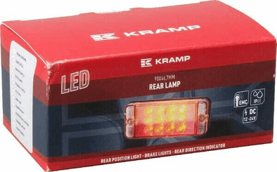 Pièces agricoles - Eclairage - Feu arrière multifonction LED rectangle universel, 12-24V, 107.4x46.7x23mm, Kramp