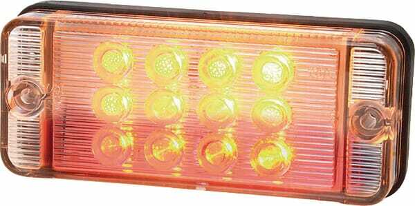 Pièces agricoles - Eclairage - Feu arrière multifonction LED rectangle universel, 12-24V, 107.4x46.7x23mm, Kramp