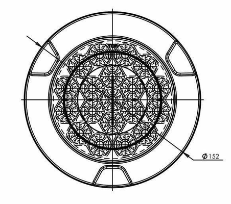 Pièces agricoles - Eclairage - Feu arrière multifonction LED, rond, 12-24V, Ø 152mm, 5 fiches, Kramp