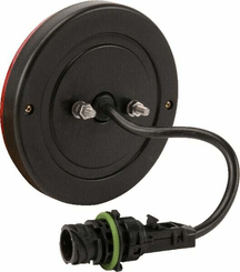 Pièces agricoles - Eclairage - Feu arrière multifonction LED, rond, 12-24V, Ø 140mm, 7 fiches, Kramp