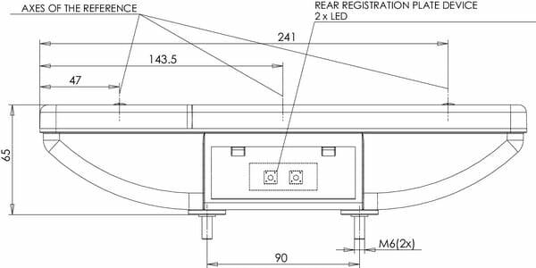 Pièces agricoles - Eclairage - Feu arrière LED rectangle gauche 12-24V, 287.5x100.5x65mm, Kramp