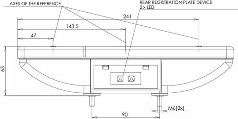 Pièces agricoles - Eclairage - Feu arrière LED rectangle gauche 12-24V, 287.5x100.5x65mm, Kramp