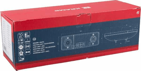 Pièces agricoles - Eclairage - Feu arrière LED rectangle gauche 12-24V, 287.5x100.5x65mm, Kramp
