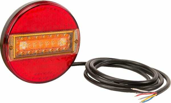 Pièces agricoles - Eclairage - Feu arrière multifonction LED, rond, 12-24V, Ø 140mm, Kramp