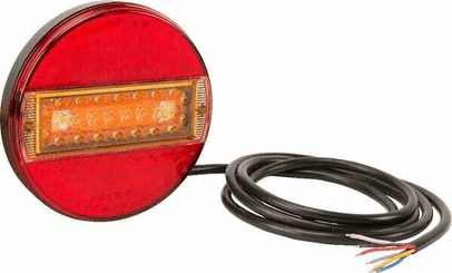 Pièces agricoles - Eclairage - Feu arrière multifonction LED, rond, 12-24V, Ø 140mm, Kramp
