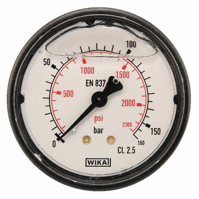 Pièces agricoles - Hydraulique - Manomètre Ø63 0-160bar ¼" ar.