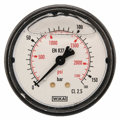 Pièces agricoles - Hydraulique - Manomètre Ø63 0-160bar ¼" ar.