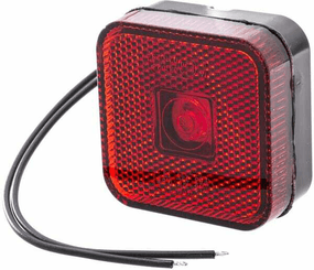 Pièces agricoles - Eclairage - Feu de gabarit LED, carré, 12-24V, 65x65x28mm, Kramp