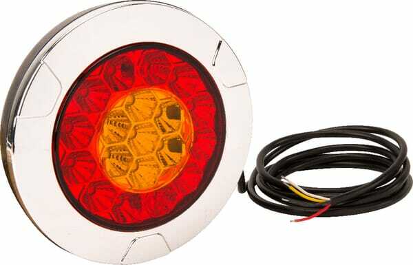 Pièces agricoles - Eclairage - Feu arrière multifonction LED, rond, 12-24V, Ø 152mm, Kramp