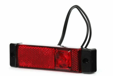 Pièces agricoles - Eclairage - Feu de gabarit LED, rectangulaire, 12-24V, 130x32x20mm, Kramp