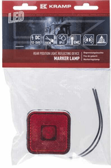 Pièces agricoles - Eclairage - Feu de gabarit LED, carré, 12-24V, 65x65x28mm, Kramp