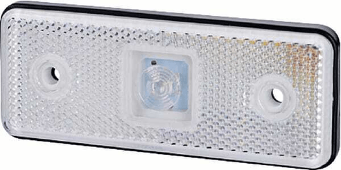 Pièces agricoles - Eclairage - Feu de gabarit LED, 0.4/0.7W, rectangulaire, 12/24V, blanc, 112x45x11mm, 1 LED, gopart