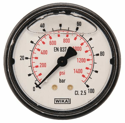 Pièces agricoles - Hydraulique - Manomètre Ø63 0-100bar ¼" ar.