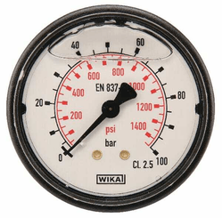 Pièces agricoles - Hydraulique - Manomètre Ø63 0-100bar ¼" ar.
