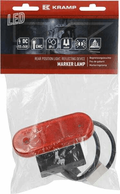 Pièces agricoles - Eclairage - Feu de gabarit LED, rectangulaire, 12-24V, 114x40x25mm, Jaeger, Kramp