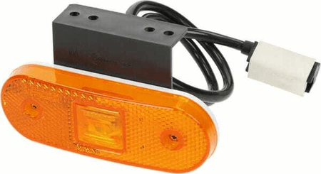 Pièces agricoles - Eclairage - Feu de gabarit LED, rectangulaire, 12-24V, 113,5x40x26,5mm, Jaeger, Kramp