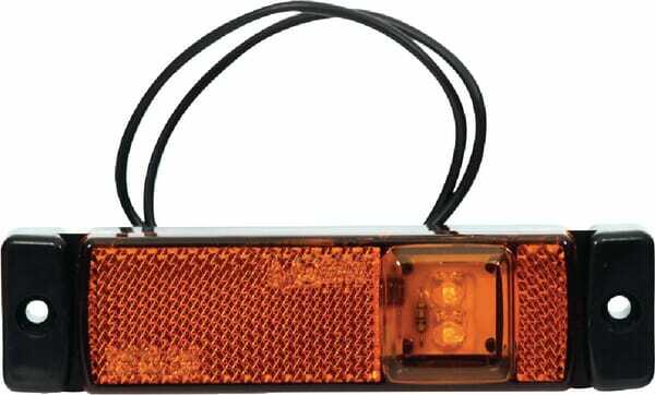 Pièces agricoles - Eclairage - Feu de gabarit LED, rectangulaire, 12-24V, 130x32x20.5mm, Kramp