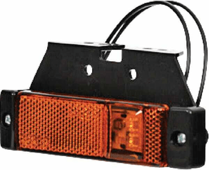 Pièces agricoles - Eclairage - Feu de gabarit LED, rectangulaire, 12-24V, 130x32x20.5mm, Kramp