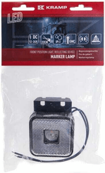 Pièces agricoles - Eclairage - Feu de gabarit LED, carré, 12-24V, 65x65x28mm, Kramp