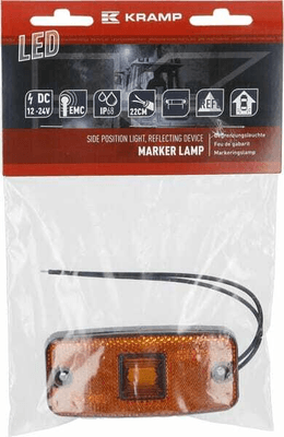 Pièces agricoles - Eclairage - Feu de gabarit LED, rectangulaire, 12-24V, 111x50.5x23mm, Kramp