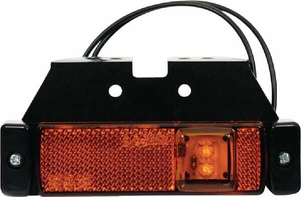 Pièces agricoles - Eclairage - Feu de gabarit LED, rectangulaire, 12-24V, 130x32x20.5mm, Kramp