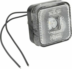 Pièces agricoles - Eclairage - Feu de gabarit LED, carré, 12-24V, 65x65x28mm, Kramp