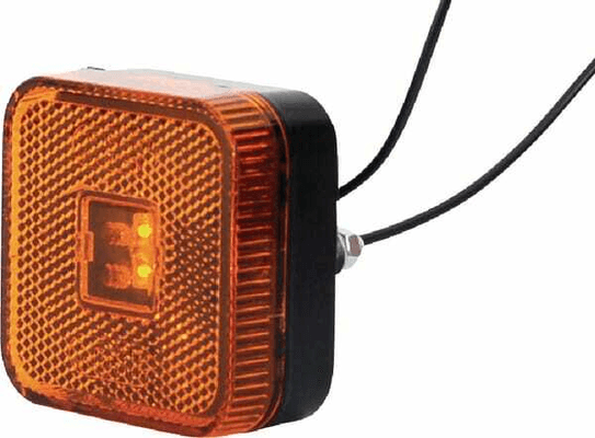 Pièces agricoles - Eclairage - Feu de gabarit LED, carré, 12-24V, 65x65x28mm, Kramp