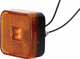 Pièces agricoles - Eclairage - Feu de gabarit LED, carré, 12-24V, 65x65x28mm, Kramp
