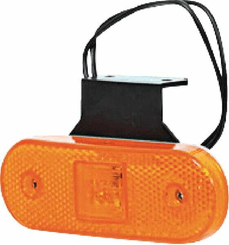Pièces agricoles - Eclairage - Feu de gabarit LED, rectangulaire, 12-24V, 113.5x40x26.5mm, Kramp