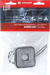 Pièces agricoles - Eclairage - Feu de gabarit LED, carré, 12-24V, 65x65x28mm, Kramp