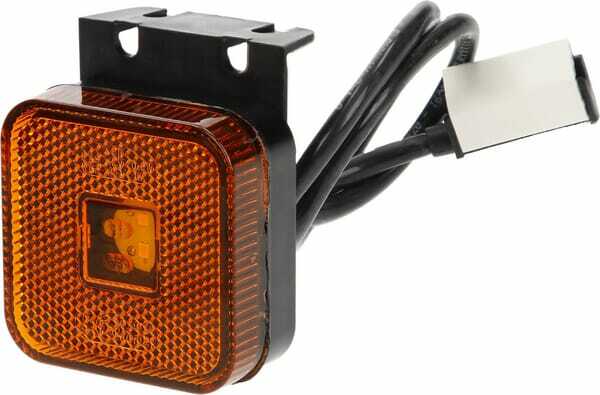 Pièces agricoles - Eclairage - Feu de gabarit LED, carré, 12-24V, 65x65x28mm, Jaeger, Kramp