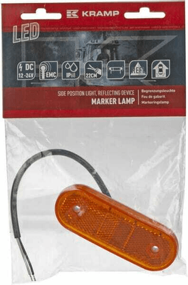 Pièces agricoles - Eclairage - Feu de gabarit LED, rectangulaire, 12-24V, 114x40x25mm, Kramp