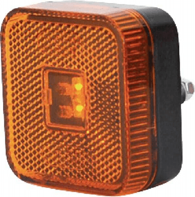 Pièces agricoles - Eclairage - Feu de gabarit LED, carré, 12-24V, 65x65x28mm, Kramp