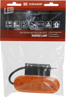Pièces agricoles - Eclairage - Feu de gabarit LED, rectangulaire, 12-24V, 114x40x25mm, Kramp