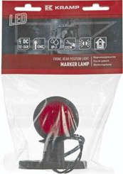 Pièces agricoles - Eclairage - Feu de gabarit LED, 12-24V, 95x89x49.5mm, Kramp