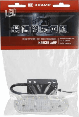 Pièces agricoles - Eclairage - Feu de gabarit LED, rectangulaire, 12-24V, 114x40x25mm, Kramp