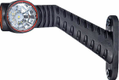 Feu de gabarit LED, 0,7/1,4W, 12/24V, blanc/orange/rouge, 125x55x175mm, 3 LED, Kramp