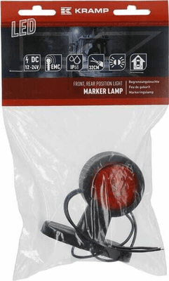 Pièces agricoles - Eclairage - Feu de gabarit LED, 12-24V, 95x89x49.5mm, Kramp
