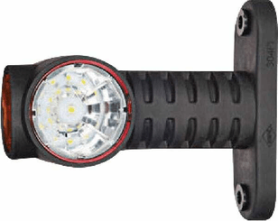 Pièces agricoles - Eclairage - Feu de gabarit LED, 0.7/1.4W, 12/24V, blanc/orange/rouge 100x55x118mm, 3 LED's, Kramp