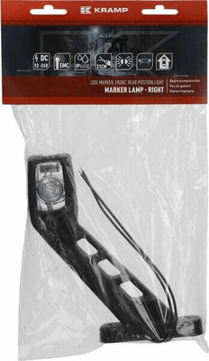 Pièces agricoles - Eclairage - Feu de gabarit droit LED, 12-24V, 165x187x37mm, Kramp