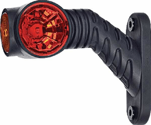 Pièces agricoles - Eclairage - Feu de gabarit LED, 0,7/1,4W, 12-24V, blanc/orange/rouge, 110x55x125mm, 3 LED, Kramp