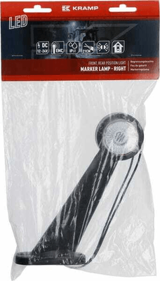 Pièces agricoles - Eclairage - Feu de gabarit LED, 12-24V, 190x164x48.6mm, Kramp