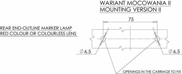 Pièces agricoles - Eclairage - Feu de gabarit LED, 12-24V, 190x164x48.6mm, Kramp
